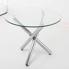 Round Tempered Glass Dining Table 88cm