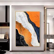 Handpainted Modern Abstract Textured