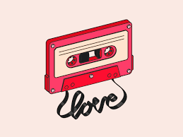 Cassette retro audio tapes wallpaper. Music Is Love Animation Design Animated Icons Motion Design
