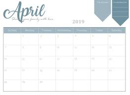 Printable April 2019 Planner Desk Calendar Calendar 2018