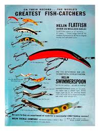 Print Ad For Helin Tackle 1962 Flatfish And Swimmerspoon