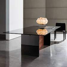 Regolo Large Glass And Wood Table