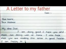 a letter to my father informal letter