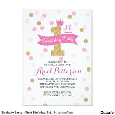 Birthday Party First Birthday Princess Invitation Birthday Party