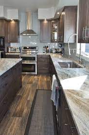 75 kitchen with brown cabinets and