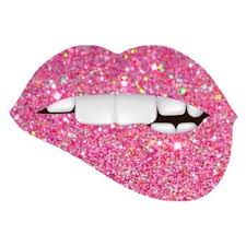 lipstick glitter pink s fabric