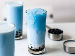 erfly pea bubble tea blue milk