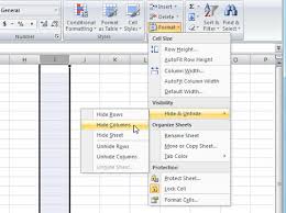 unhide rows and columns in excel 2007