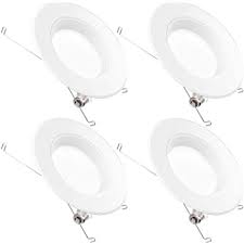 Sunco Lighting 4 Pack 5 6 Inch Led Recessed Downlight Baffle Trim Dimmable 13w 75w 5000k Daylight 965 Lm Damp Rated Simple Retrofit Installation Ul Energy Star Amazon Com