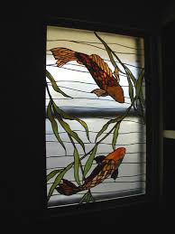 Tranquil Koi Fish Stained Glass