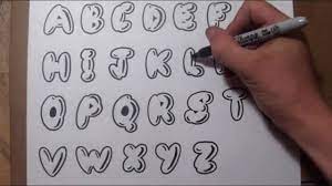 how to draw bubble letters easy