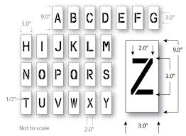 Print these free number stencils which are suitable for many types of projects that require numbers in a stencil outline style. 3 Inch Letter Stencil Kit Maxi Thick Plastic Reusable 29703d