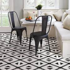 floorpops parla 12 in w x 12 in l black l stick vinyl tile flooring 20 sq ft case