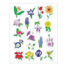 pretty flower stickers fl