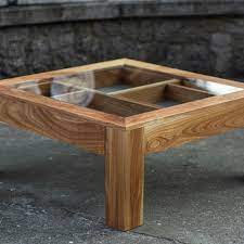 Wood Coffee Table With Drawers