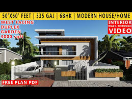 50 X60 Feet House Plan 6bhk Bungalow