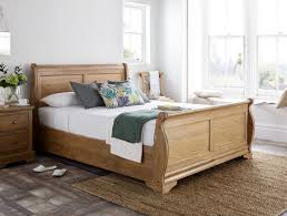 bordeaux oak wooden sleigh bed time4sleep