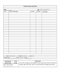 Fresh Food Exercise Journal Template Log Tracker Diet And