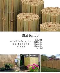 4m Slatted Bamboo Garden Slat Fence