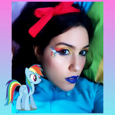 rainbow dash my little ponny makeup