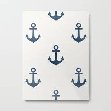 Seamless Pattern Nautical Navy Anchor