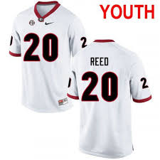 Youth 20 J R Reed Georgia Bulldogs White 2019 Ncaa Football Jersey