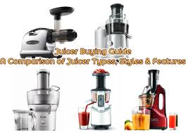 Juicer Buying Guide A Comparison Of Juicer Types Styles