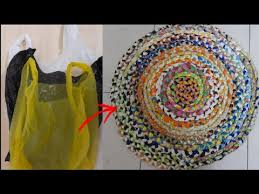 easy diy rug using plastic bags