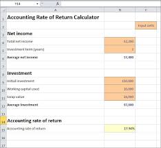 Accounting Rate Of Return Calculator