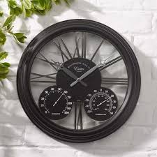 15inch Black Exeter Wall Clock