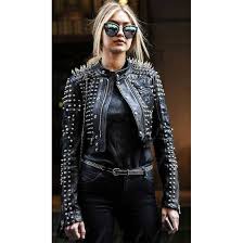 Excellent use of a sharpie. Gigi Hadid Studded Cropped Leather Jacket 39 Off Americasuits Com