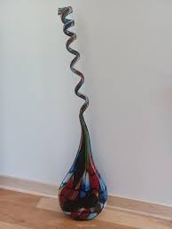 Murano Swirl Neck Vase Sculpture Ollecto