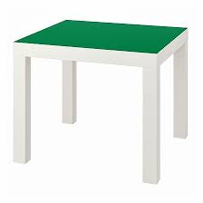 Ikea Lack Side Table White Green