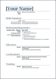 Resume Format Template Word Reluctantfloridian Com