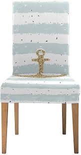 gold glitter anchor on striped stretch