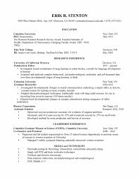 Resume Format For Postgraduate Students Graduate School Biology