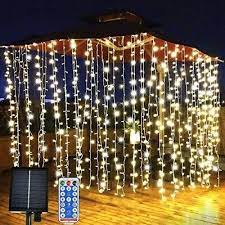 liyuanq solar curtain lights outdoor