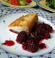 cobia with blackberry pan sauce recipe