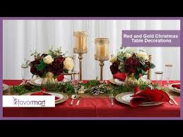 red and gold christmas table
