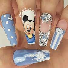 Swarovski Round Flatback Rhinestone / Clear | Mickey nails, Disney acrylic  nails, Mickey mouse nails