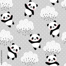 panda seamless pattern background