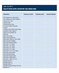 Supply Request Order Office Template Form Templates Checklist