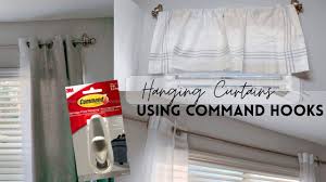 a curtain rod with command hooks