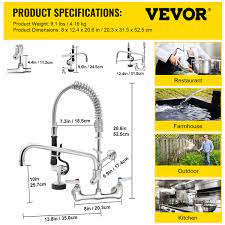 vevor commercial pre rinse faucet wall