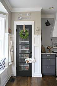 Black Glass Pantry Door Kitchen