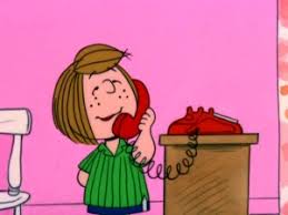 Image result for peanuts gang peppermint patty on the phone clipart