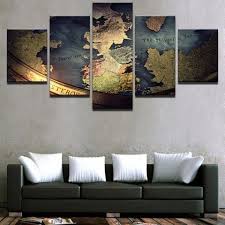 Nautical Chart Printed Decorative Canvas Wall Art Paintings