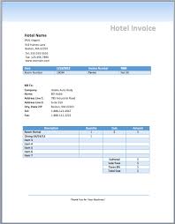 Free Hotel Invoice Template
