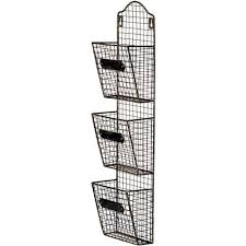 iron basket wall mounted rack