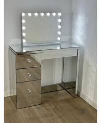 mirrored vanity desks bright beauty